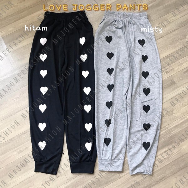 MAJOMER ® | LOVE JOGGER PANTS - CELANA JOGER WANITA MAJOMER ® | LOVE JOGGER PANTS - CELANA JOGER WANITA