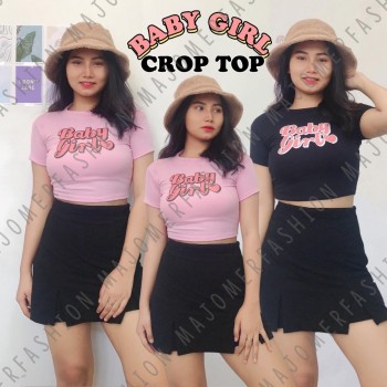 MAJOMER ® | BABY GIRL RIB CROP TOP - KAOS CROP MURAH